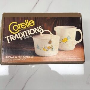 Corelle Traditional Flirtation Sugar & Creamer Set 4605-70